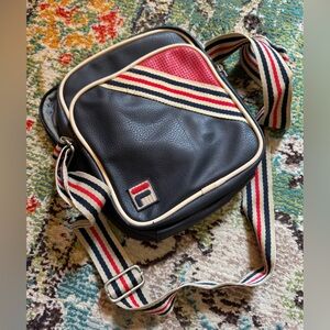 FILA Navy Blue and Red Crossbody Bag